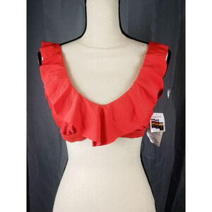 Time and Tru orange bikini top, size M